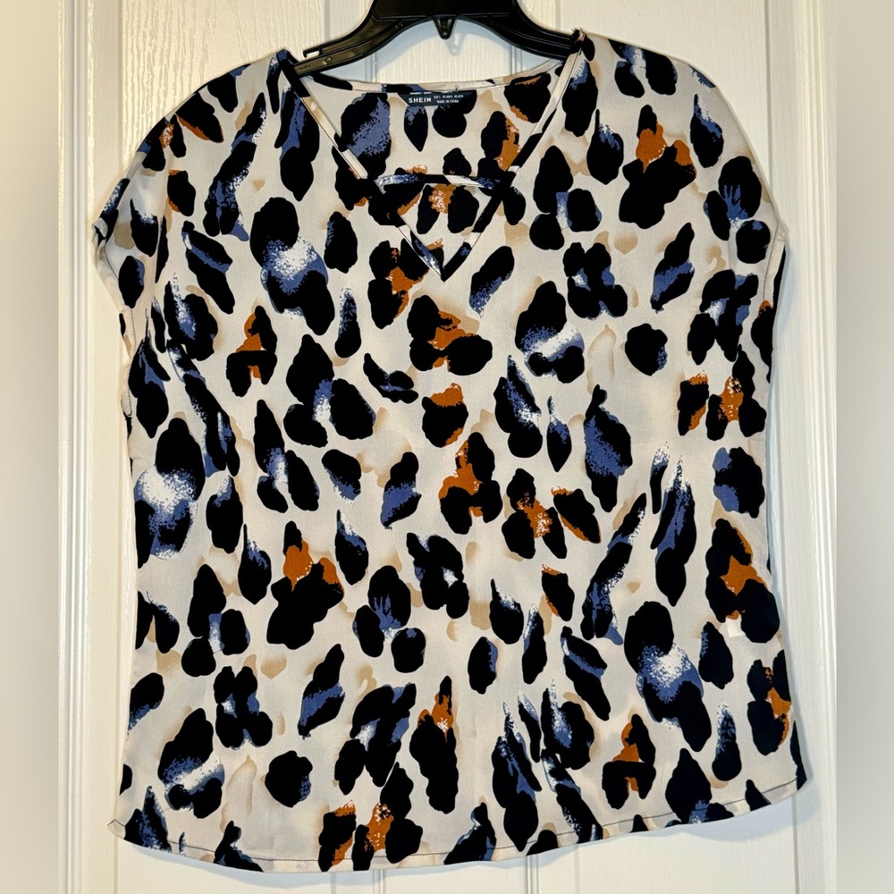 SHEIN leopard blouse